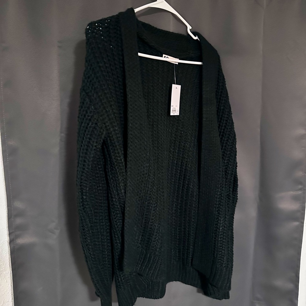 So Good For Life brand black knit cardigan sweater, never worn. NWT
